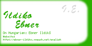 ildiko ebner business card